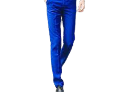 Image de Pantalon Tailleur Pied Classique, Bleu Ciel