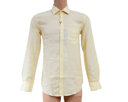 Image de Chemise Eslips - 100% Lin - Premium classic - Longue Manche - Jaune Clair