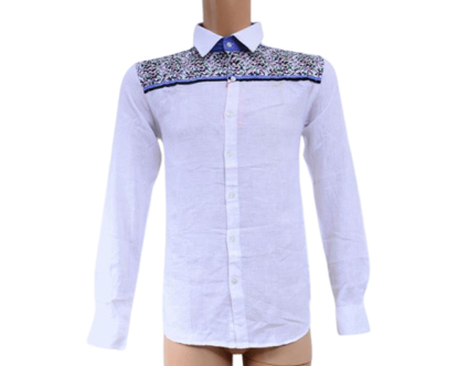 Agrandir l'image de Chemise B.Jones - 100% Lin - Authentique - Longue Manche - Blanc Image de Chemise B.Jones - 100% Lin - Authentique - Longue Manche - Blanc