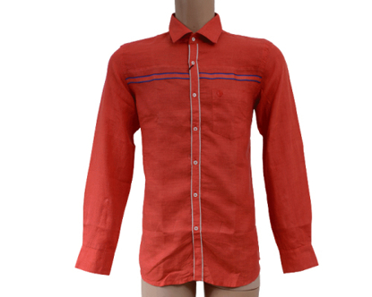 Image de Chemise Eslips - 100% Lin - Premium classic - Longue Manche - Rouge