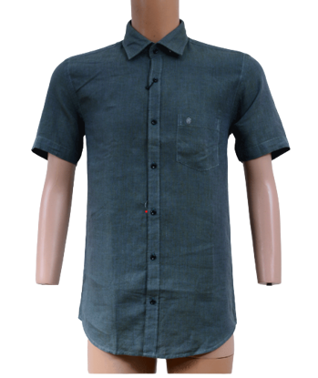 Image de Chemisette en Lin ; Eclips verte foncé