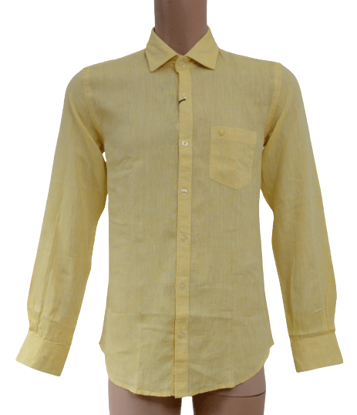 Image de Chemise Eslips - 100% Lin - Premium classic - Longue Manche, jaune clair
