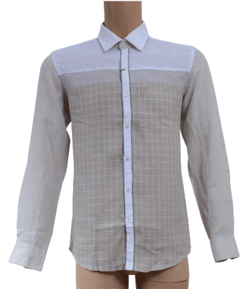 Image de Chemise En Lin , Eclips marron clair  02 tons