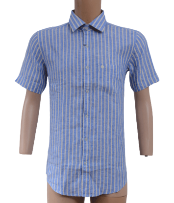 Image de Chemisette En lin Bleu ciel raillé, Eclips