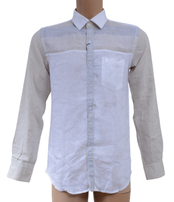 Image de Chemise Eslips - 100% Lin - Premium classic - Blanc Et Beige