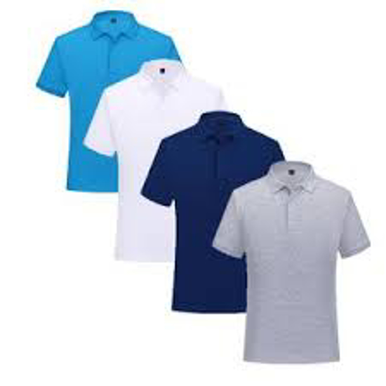 Image sur Polo En Coton - 4 Pièces - Multicolore Sans le T-Shirt Offert