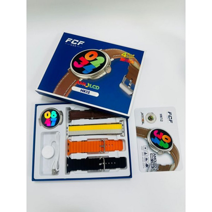 Image de Nouveau HK12 Amoled Display Smartwatch 2023, 4 Bracelets de remplacement montre intelligente