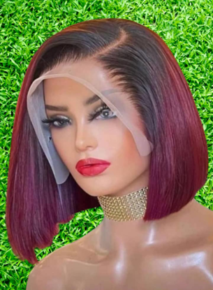 Image de Perruque Bob Wigs Indienne, Bordeau, taille 12