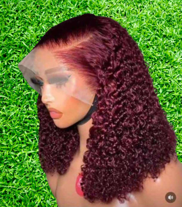 Image de Perruque Métissée Indienne de bonne qualité, Full Lace , Bordeau, taille 16
