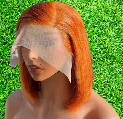 Image de Pérruque cheveux indien Bob wigs , carotte , taille 12