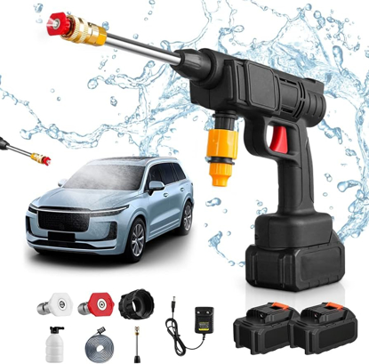 pistolet de lavage a haute pression pour voiture, moto, maison et autre rechargeable et sans fil