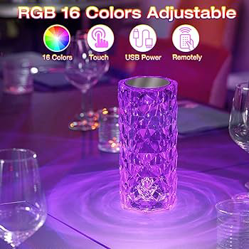 Lampe De Table En Cristal De Diamant Am Lior E Couleurs Usb Chargeant La Lampe De Chevet