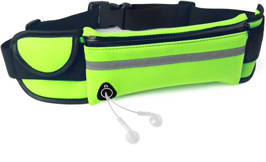 Sacoche de ceinture multifonctionnelle étanche et antivol pour sport plein air.