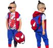 Image sur Ensemble jogging spidermann avec sac à dos pour garçon de 2-8ans