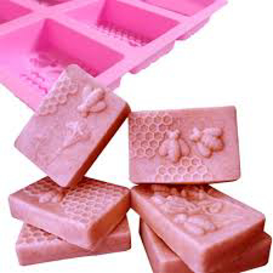 Moule à Savon En Silicone 4 Cavités Motif Arbre à Fleurs - Dimensions 19,6x16x3,5 Cm - Pour Savon, Bougies, Résine, Pâtisserie