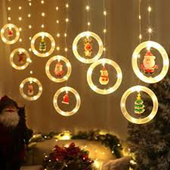 Image sur Lumières Décorations De Noël Forme ronde Étanche Guirlande Lumineuses Lumières De Noël Pour Intérieur Et Extérieur Maison Chambre À Coucher Fête