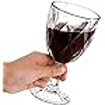 Image sur Pack de 6 verres à vin, 283,5 ml, verre gaufré vintage, verres de fête, pour le vin, le soda, le jus, les bars, les restaurants, la maison