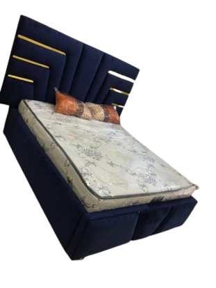 Image de Lit capitonné et matelas semi orthopédique + Oreiller offert