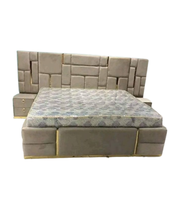 Image de Lit capitonné et matelas semi orthopédique + Oreiller offert