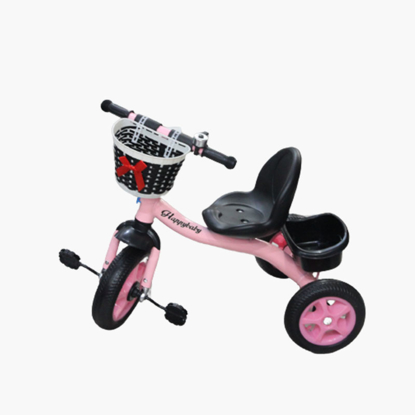 Image de Tricycle pour enfant avec panier -rose