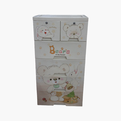 Image de Commode en plastique -  (Beauty and love) - Blanc, rose