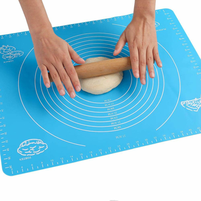 Agrandir l'image de Moule en silicone Tapis de cuisson en silicone Épaississement de la farine Échelle de roulement Tapis de pâte à pétrir Pad de cuisson Pâtisserie Tapis de roulement Tapis de cuisson Doublure, Bleu Image de Moule en silicone Tapis de cuisson en silicone Épaississement de la farine Échelle de roulement Tapis de pâte à pétrir Pad de cuisson Pâtisserie Tapis de roulement Tapis de cuisson Doublure, Bleu