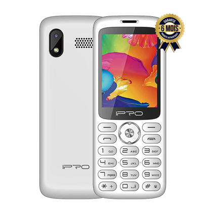 Agrandir l'image de A16 IPRO  - 2,4" - Dual Sim - 0.8MP HD CAMERA  - 2G - MP3 / MP4 / WIRELESS FM - 1000 mAh - téléphone - Noir et blanc - 13 mois Image de A16 IPRO  - 2,4" - Dual Sim - 0.8MP HD CAMERA  - 2G - MP3 / MP4 / WIRELESS FM - 1000 mAh - téléphone - Noir et blanc - 13 mois