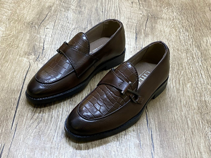 Image de Chaussures en Cuir ciré et croco Pour Enfant garçon de bonne qualité