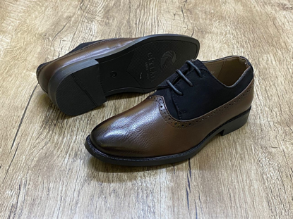 Image de Chaussures en Cuir ciré et daim Pour Enfant garçon de bonne qualité