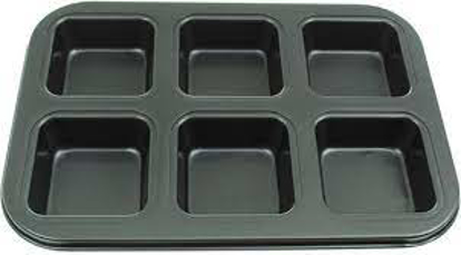 Image de Moule à cupcakes carré- brownis  - Gris Argent - pâtisserie