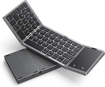 Image sur clavier bluetooth avec souris pliable sans fil et rechargeable  pour ordinateur portable, tablette, PC, smartphone, Windows, iOS, Android