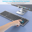 Image sur clavier bluetooth avec souris pliable sans fil et rechargeable  pour ordinateur portable, tablette, PC, smartphone, Windows, iOS, Android