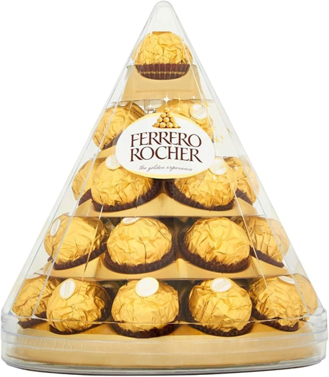 Image sur Ferrero Rocher Chocolats Cône, 350g- pyramide de chocolat- pâtisserie- confiserie