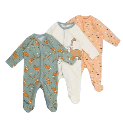 Agrandir l'image de Grenouillère pour bébé 03 pièces de 1-9mois Image de Grenouillère pour bébé 03 pièces de 1-9mois