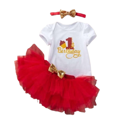 Agrandir l'image de Ensemble jupe + haut et bandeau pour anniversaire , 1 an Image de Ensemble jupe + haut et bandeau pour anniversaire , 1 an