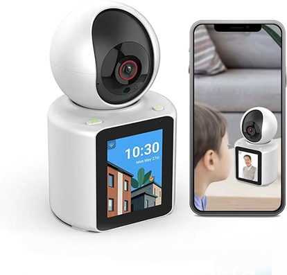 Agrandir l'image de Caméra d'appel vidéo avec écran HD de 2,8 pouces, caméra vidéo intérieure 1080P, appel actif avec application téléphonique Image de Caméra d'appel vidéo avec écran HD de 2,8 pouces, caméra vidéo intérieure 1080P, appel actif avec application téléphonique