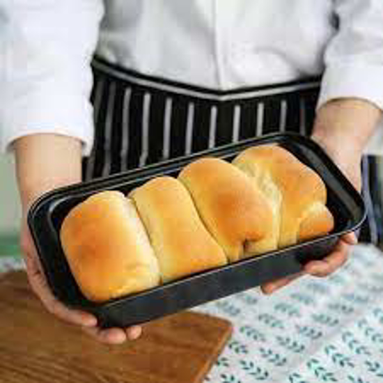 Image sur Moule de cuisson à pain, gâteau rectangulaire , antiadhésif, ustensiles de cuisson, matériau en acier au carbone 27X6X9.5CM
