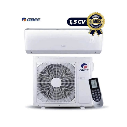 Agrandir l'image de Climatiseur split 1.5 Cv - GREE- 12000 btu - blanc - 6 mois garantie ( installation offerte) Image de Climatiseur split 1.5 Cv - GREE- 12000 btu - blanc - 6 mois garantie ( installation offerte)