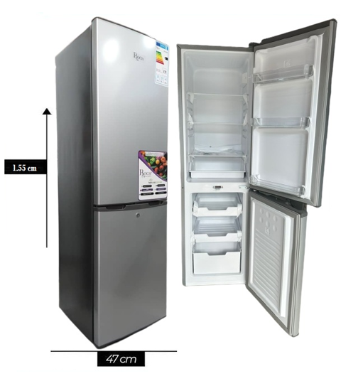 Image sur Réfrigérateur combiné  - Roch - RFR- 220 DB-L - 182 Litres - Gris - Garantie 6 mois