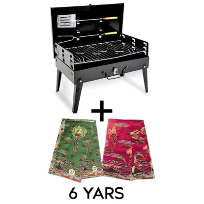 Image de Barbecue pour pique-nique, jardin, terrasse, camping, plage, barbecue en plein air, barbecue portable en plein air, barbecue à charbon domestique, pour cuisine de jardin, pique-nique, réunion + PAGNE 8 MARS 3 YARS