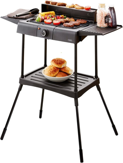 Image sur Barbecue santé électrique 2-en-1 pour l’intérieur et l’extérieur, utilisation sur table, antiadhésif, noir
