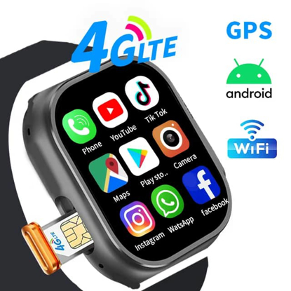 Image de Montre intelligente Ultra 4G Android avec carte Sim 64 giga rom et 4 giga ram ecran 2.08 inch