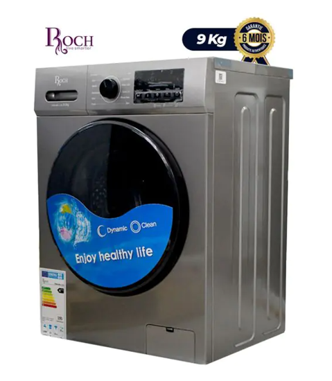 Image sur Machine à laver automatique - Roch -RWM07FL-L -7Kg / 9Kg - Gris - Économique (A+) - Garantie 06 Mois