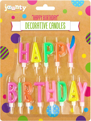 Image de Bougie d'anniversaire avec Lettre d'anniversaire pour gâteau - Décoration de gâteau