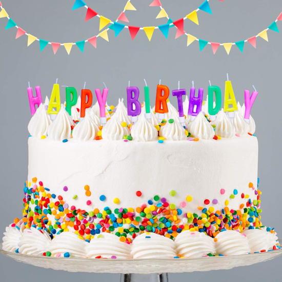 Image sur Bougie d'anniversaire avec Lettre d'anniversaire pour gâteau - Décoration de gâteau