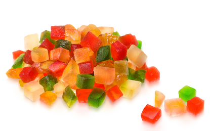 Agrandir l'image de Dés de fruits confits 100G - pâtisserie gourmande - décoration pâtisserie Image de Dés de fruits confits 100G - pâtisserie gourmande - décoration pâtisserie