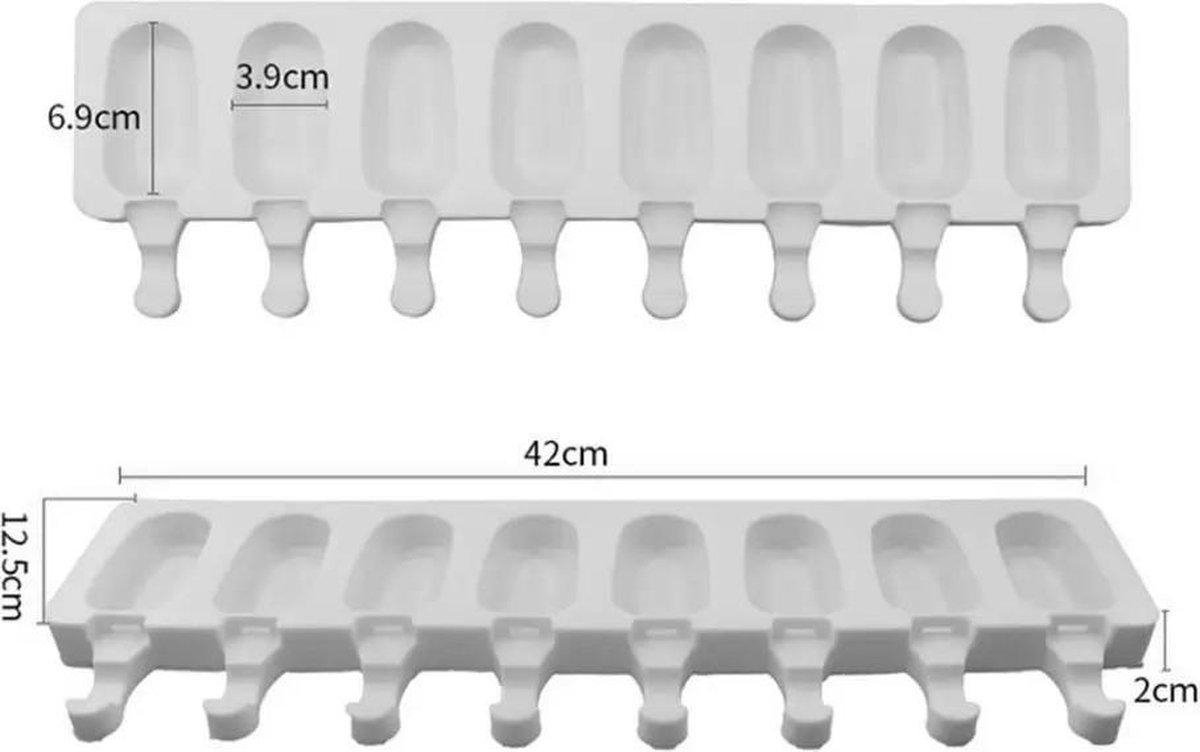 Moule Magnum Cake Silicone 4 Cavités - Avec Bâtonnets - Pour Glaces, Desserts Maison - Sans BPA
