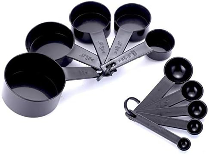 Agrandir l'image de 10 pièces en plastique tasses à mesurer cuillère café sucre cuillères maison cuisine outil de cuisson cuisson café thé farine ustensile de mesure Image de 10 pièces en plastique tasses à mesurer cuillère café sucre cuillères maison cuisine outil de cuisson cuisson café thé farine ustensile de mesure