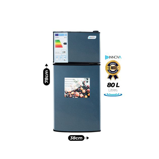 Image sur Réfrigérateur double battant - INNOVA - IN112 - 80 litres - Classe énergétique A+ -- Garantie 6 mois