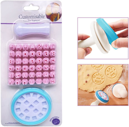 Agrandir l'image de Ensemble de tampons à biscuits alphabet interchangeables, tampon à biscuits de lettres et symboles personnalisés, moule à tampons au chocolat pour gâteau... Image de Ensemble de tampons à biscuits alphabet interchangeables, tampon à biscuits de lettres et symboles personnalisés, moule à tampons au chocolat pour gâteau...